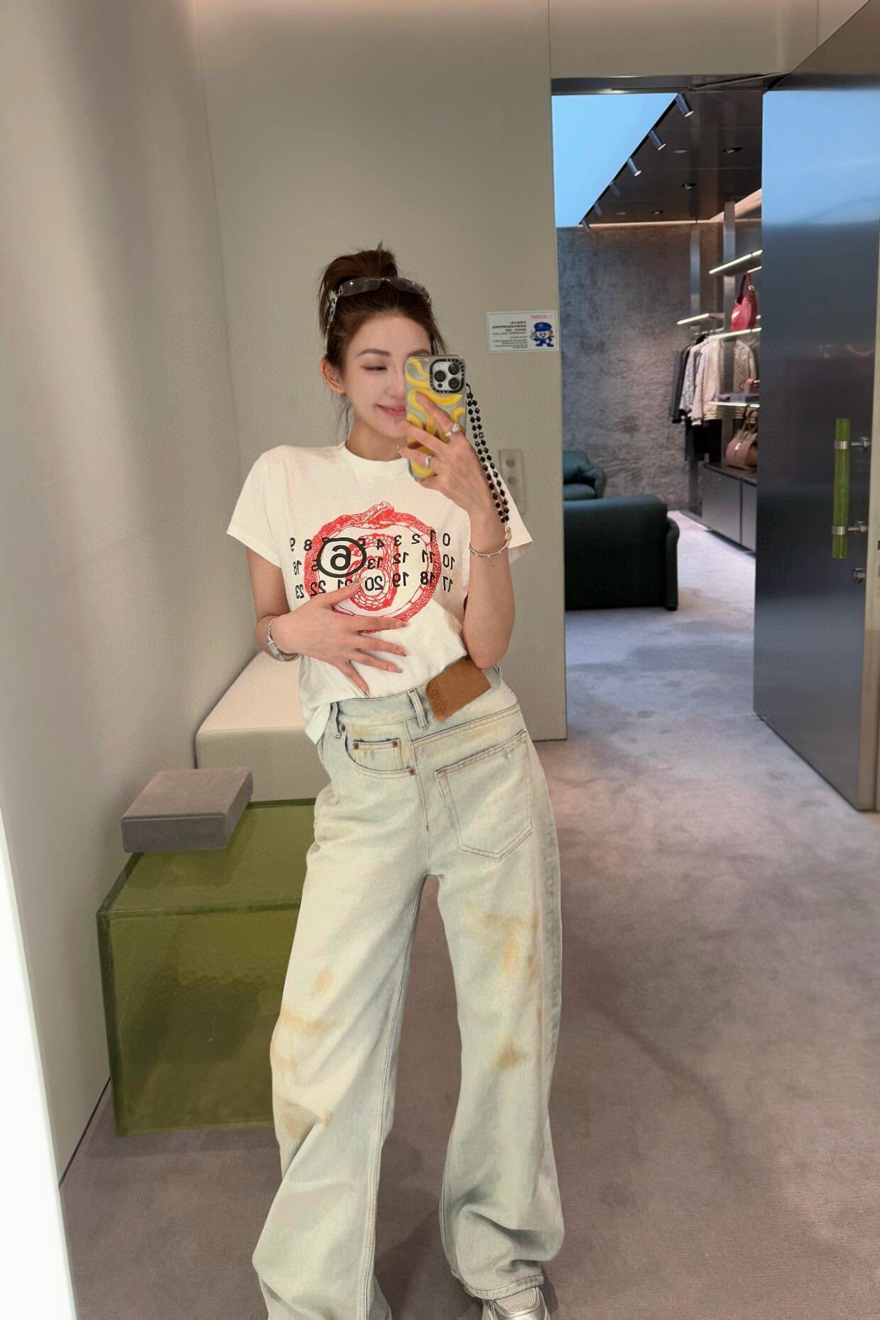 사슬 / 메종마르지엘라 남성  와이드 데님 팬츠