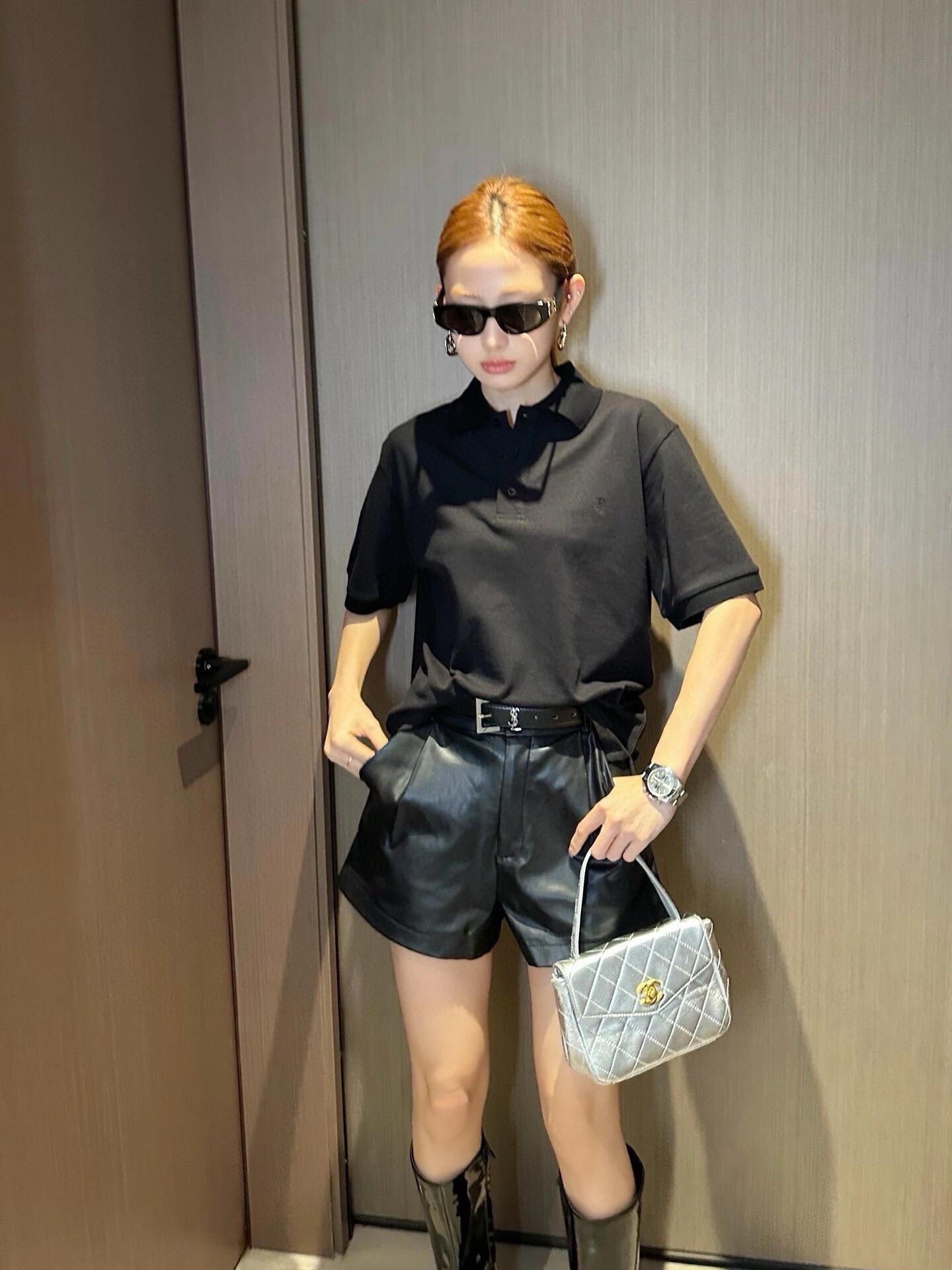 사슬 / 입생로랑 남성 여성 반팔 셔츠