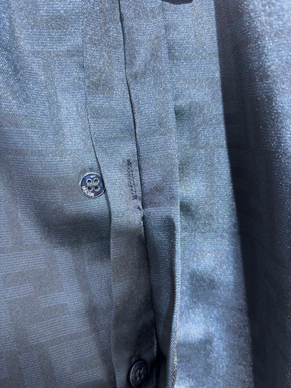 Chain / Fendi Men's Single Buckle Short Sleeve Shirt