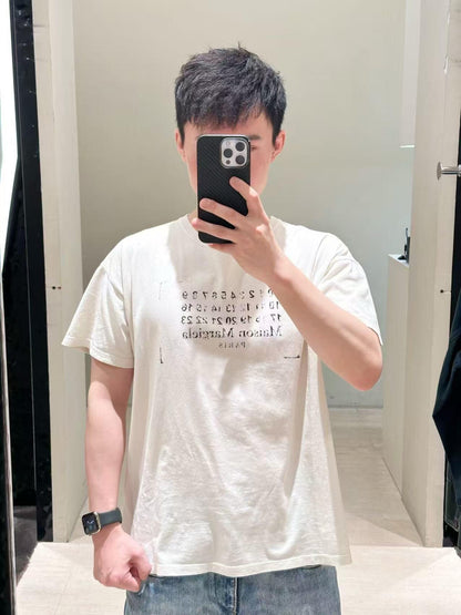 사슬 / 메종마르지엘라 남성 여성 반팔 라운드 티셔츠