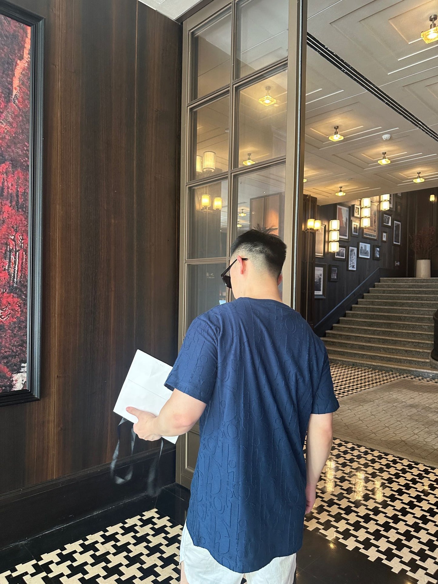 GTR / 디올 남성 프린트 반팔 티셔츠