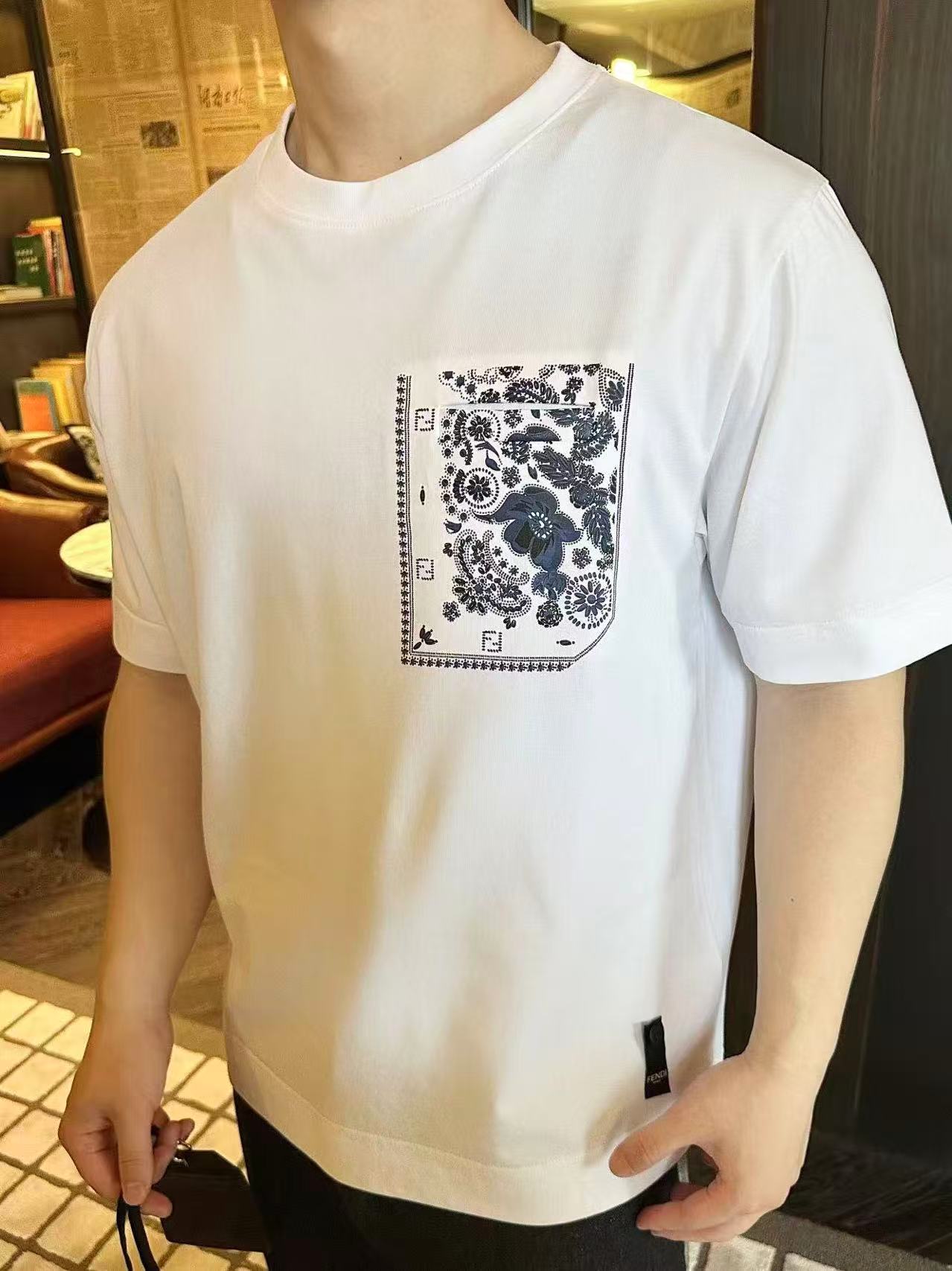 GTR / Fendi Men's Printed Short-Sleeved T-Shirt