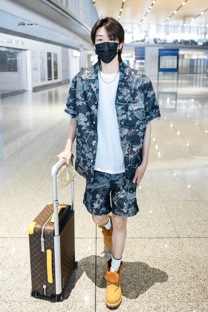 R공장 / 루이비통 남성 반팔 데님 셔츠