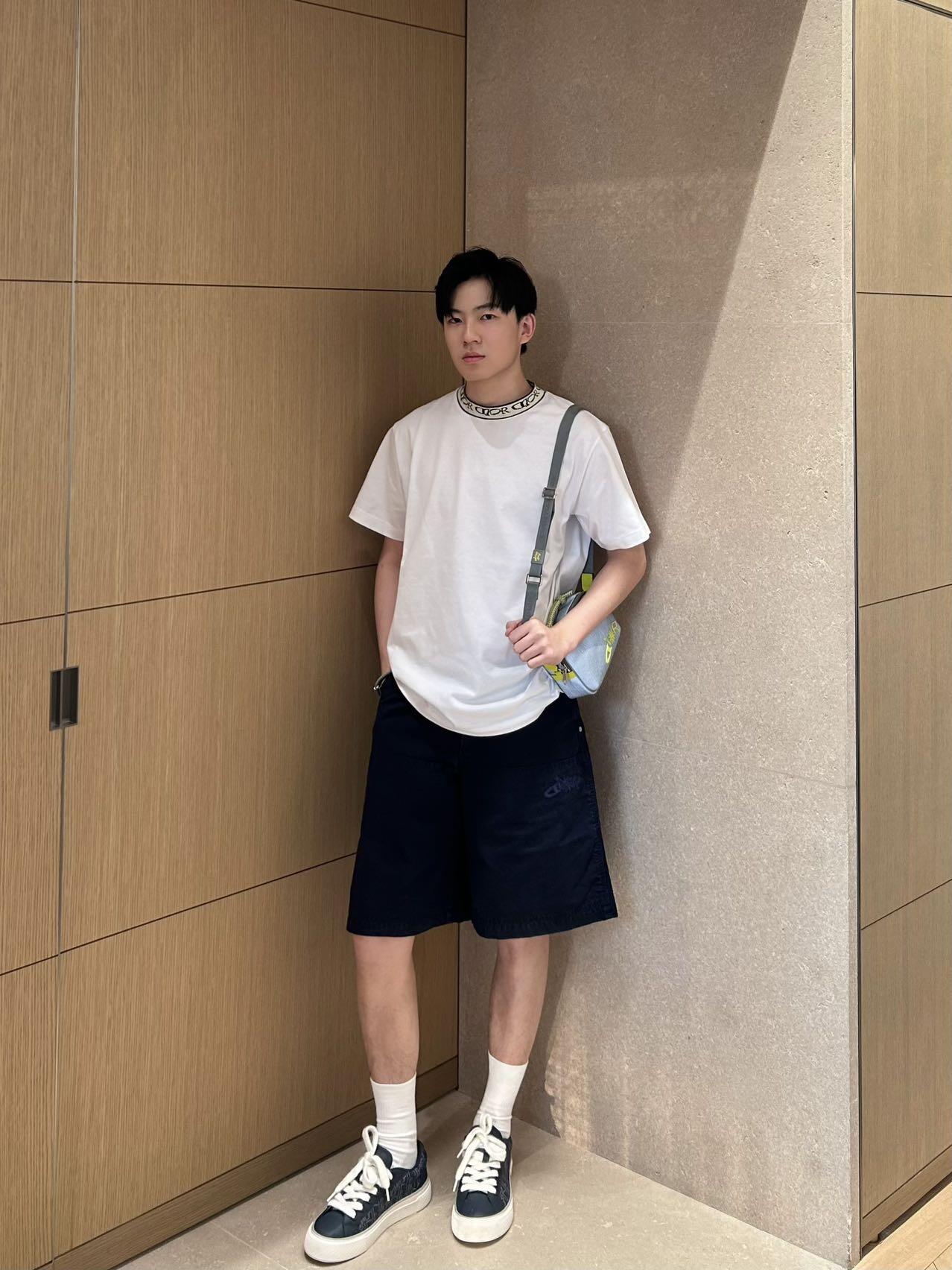 R공장 / 디올 남성 루즈핏 반팔 티셔츠