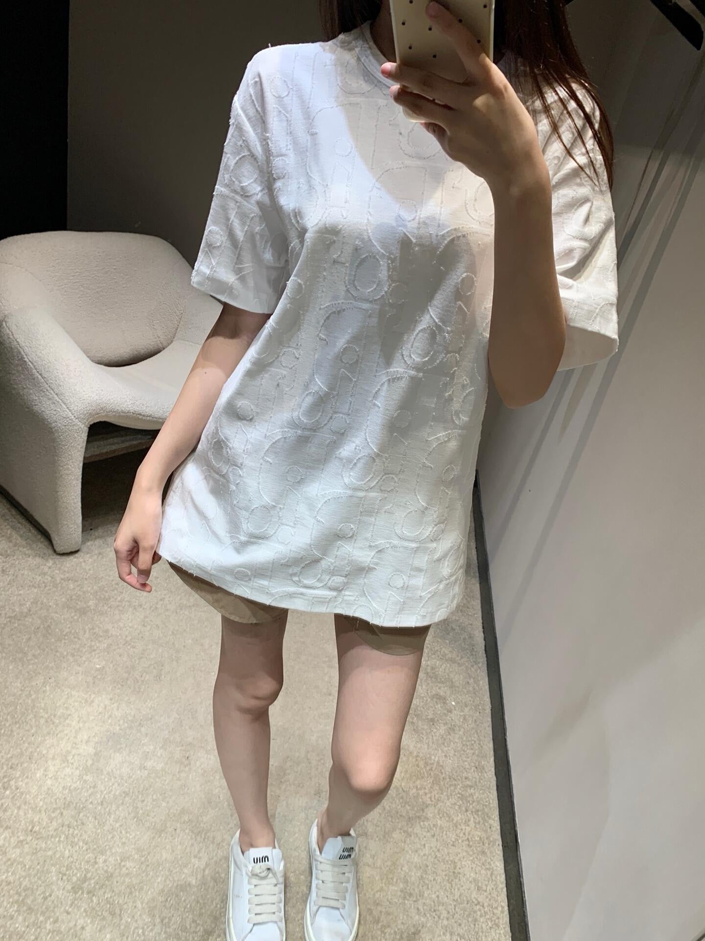 사슬 / 디올 남성 여성 반팔 티셔츠