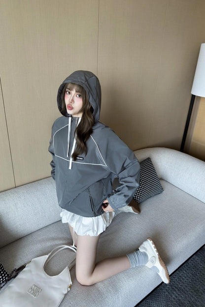 GTR / 미우미우 남성 여성 후드 재킷