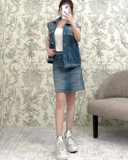 체인2호 / 샤넬 여성 데님 스커트
