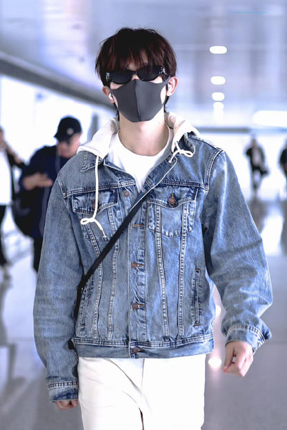 BVG / 셀린느 남성 여성 후드 데님 자켓