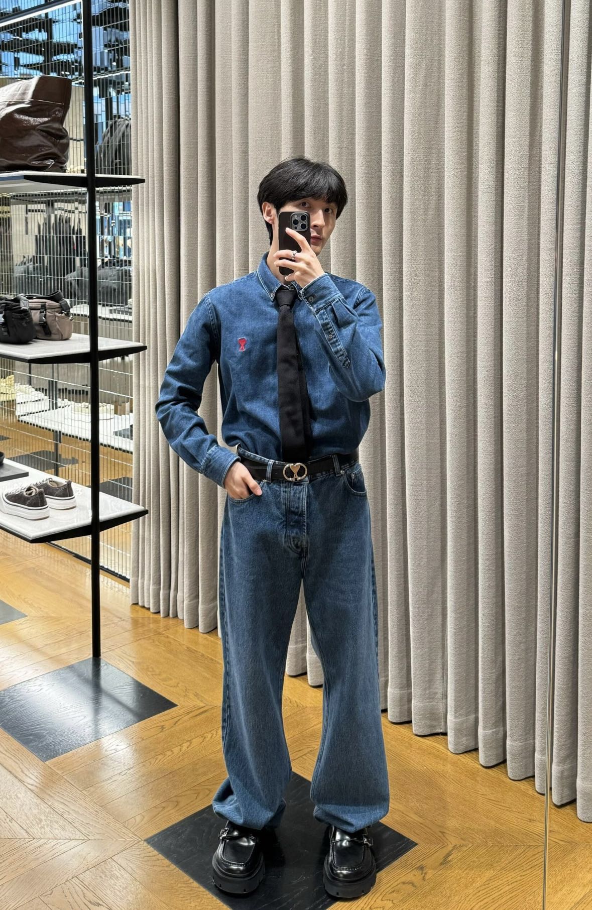 BVG / 아마니 남성 여성 데님 셔츠 자켓