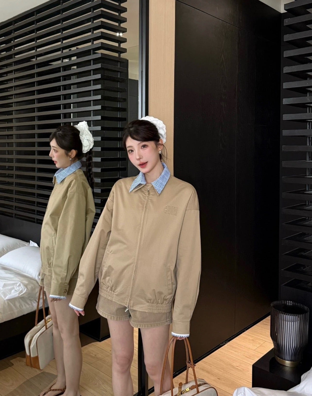 체인2호 / 미우미우 남성 체크 재킷