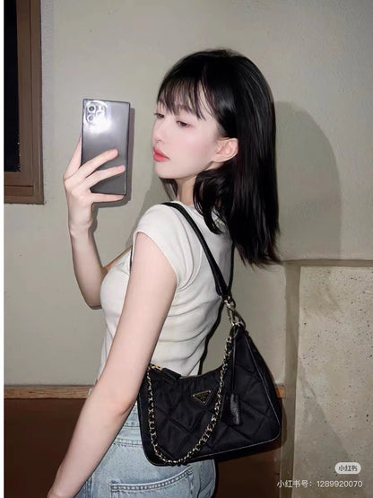 양 공장 / 프라다 여성 퀼팅 나일론 체인백