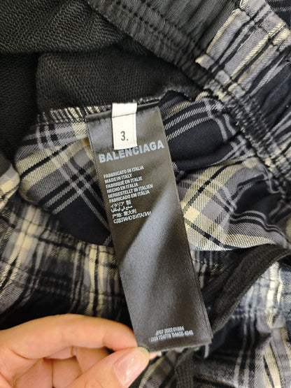 GTR / Balenciaga Men's Women's Check Long Pants