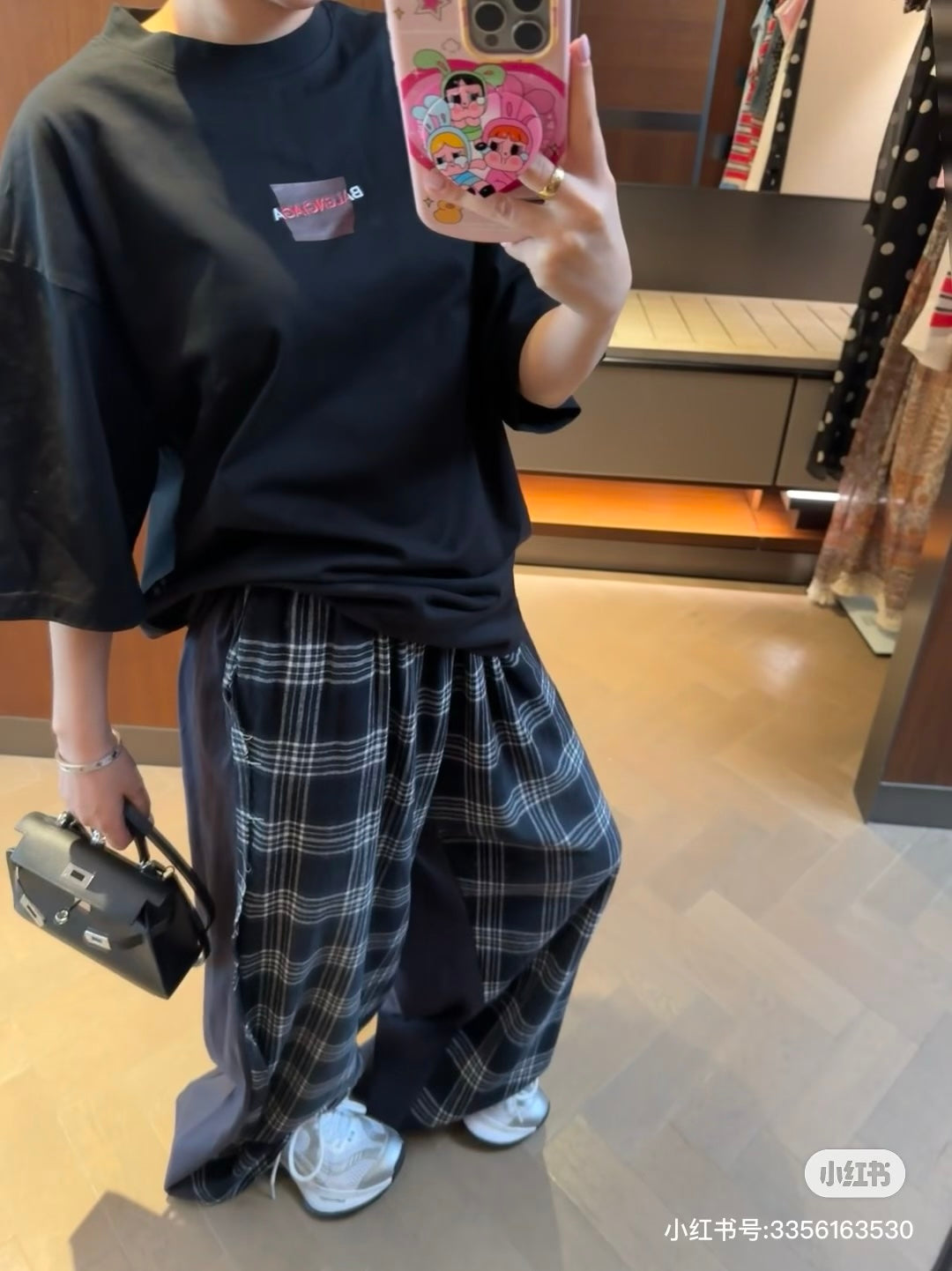 GTR / Balenciaga Men's Women's Check Long Pants