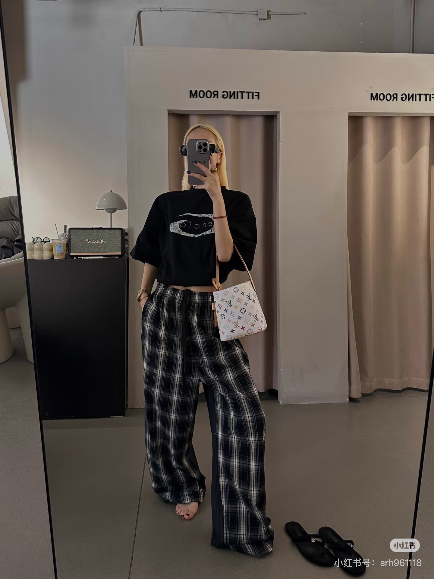 GTR / Balenciaga Men's Women's Check Long Pants
