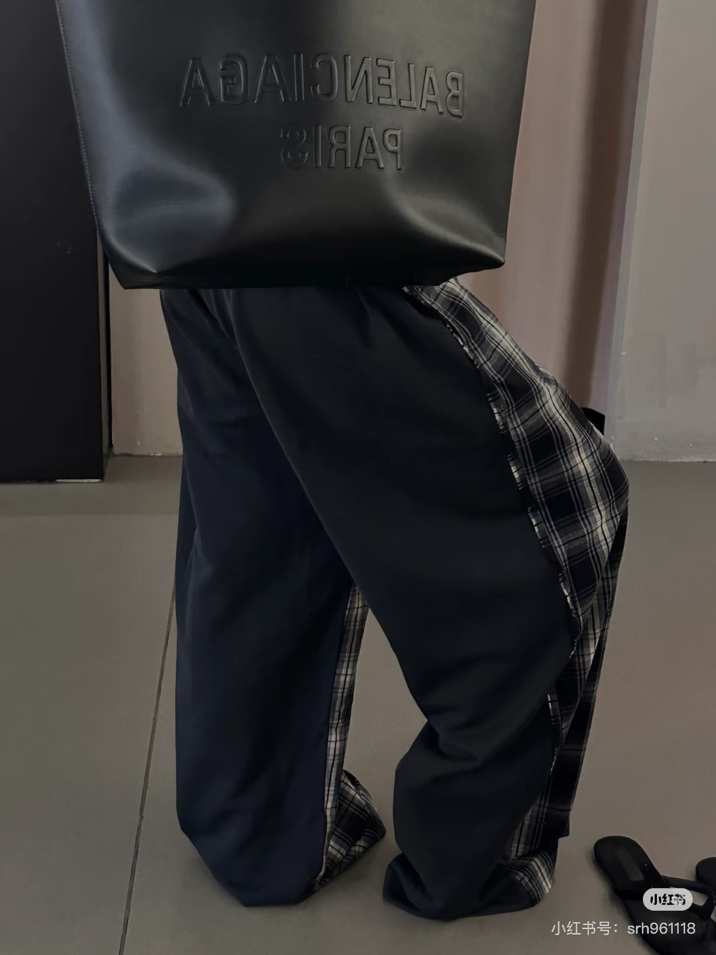 GTR / Balenciaga Men's Women's Check Long Pants