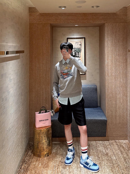 R공장 / 루이비통 남성 여성 자수 셔츠