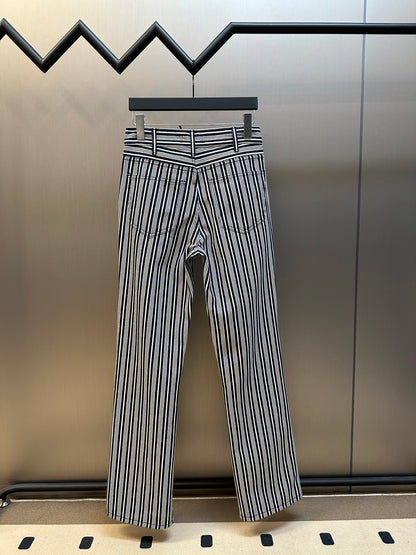 Chain 2 / Celine Women's Striped Long Pants