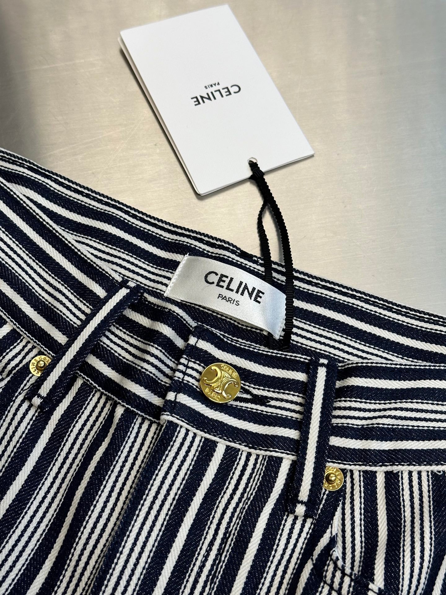 Chain 2 / Celine Women's Striped Long Pants