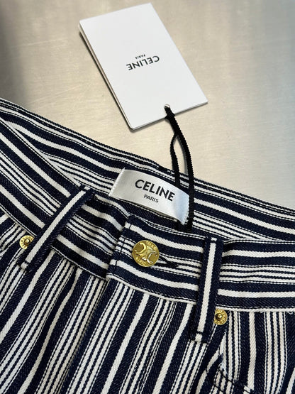 Chain 2 / Celine Women's Striped Long Pants