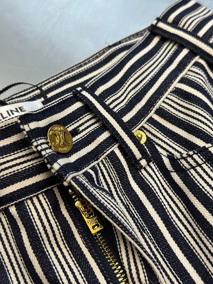Chain 2 / Celine Women's Striped Long Pants