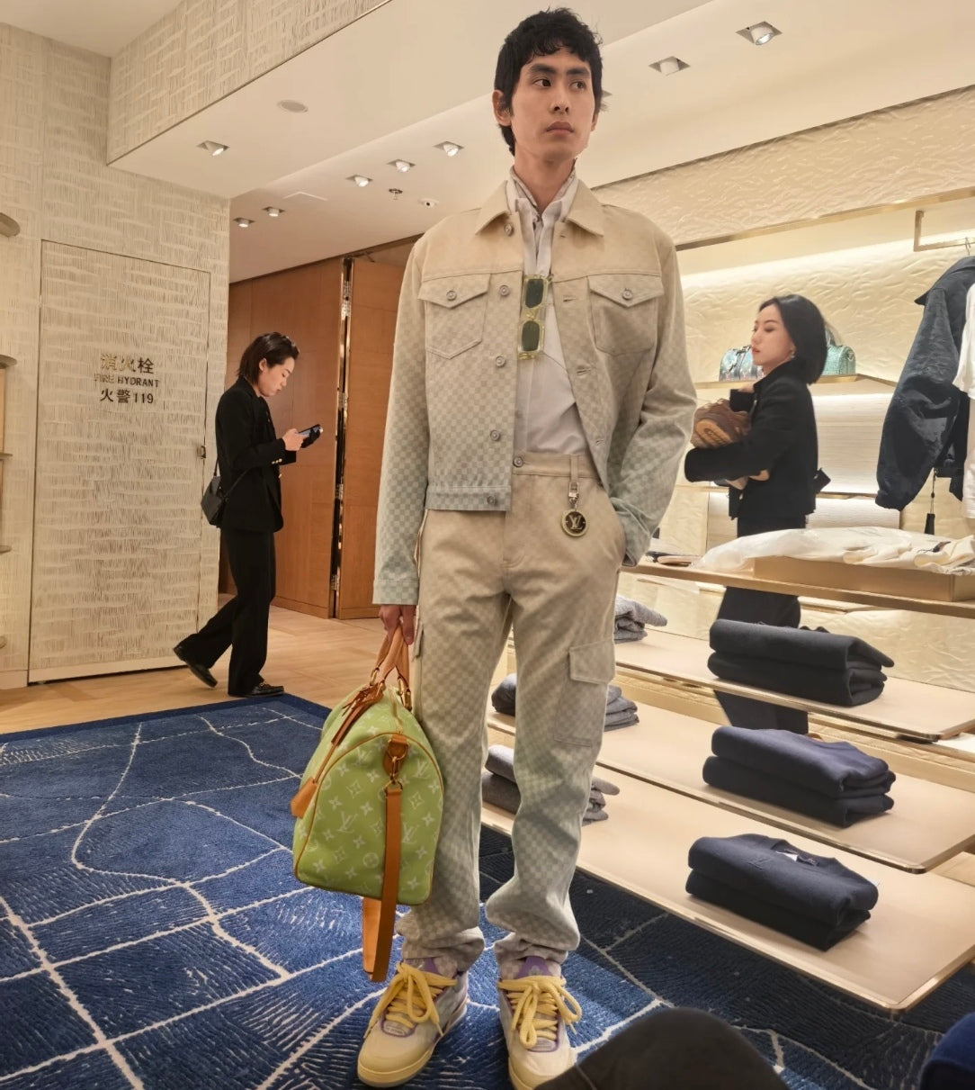BVG / 루이비통 남성 여성 데님 코트