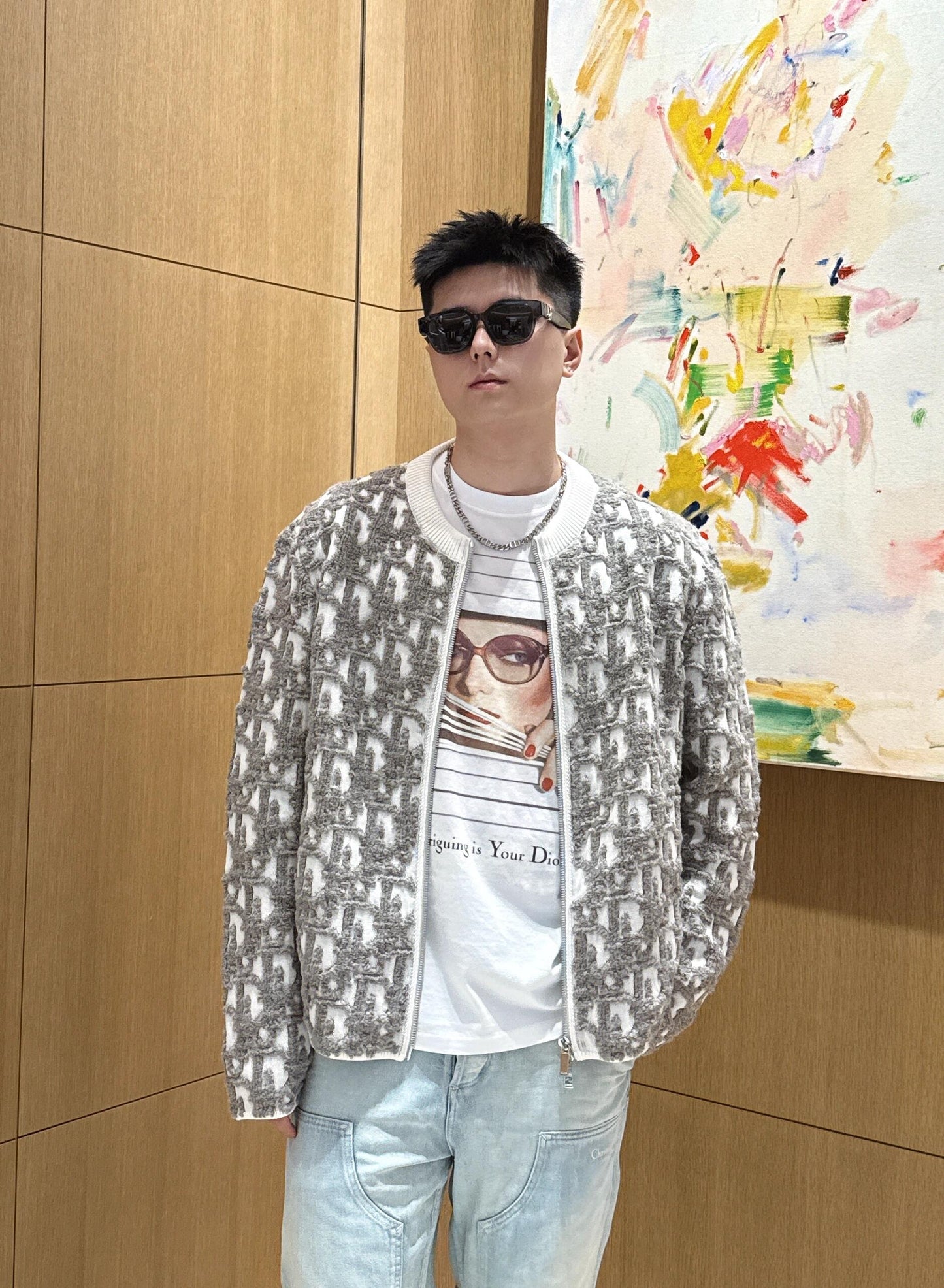 BVG / 디올 남성 여성 지퍼 니트
