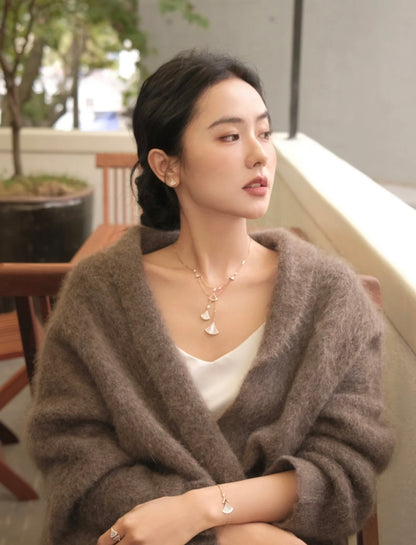 보스 악세사리 / 𝐵𝑉𝐿𝐺𝐴𝑅𝐼 여성 부채 목걸이
