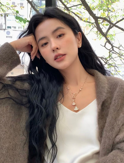 보스 악세사리 / 𝐵𝑉𝐿𝐺𝐴𝑅𝐼 여성 부채 목걸이