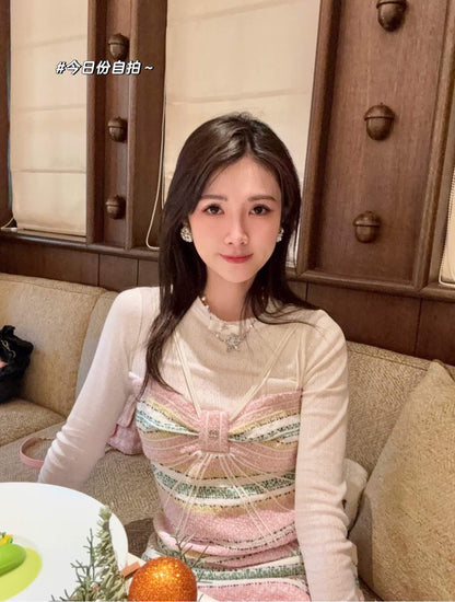 보스 악세사리 / 샤넬 여성 아크릴 별 크리스탈 진주 목걸이