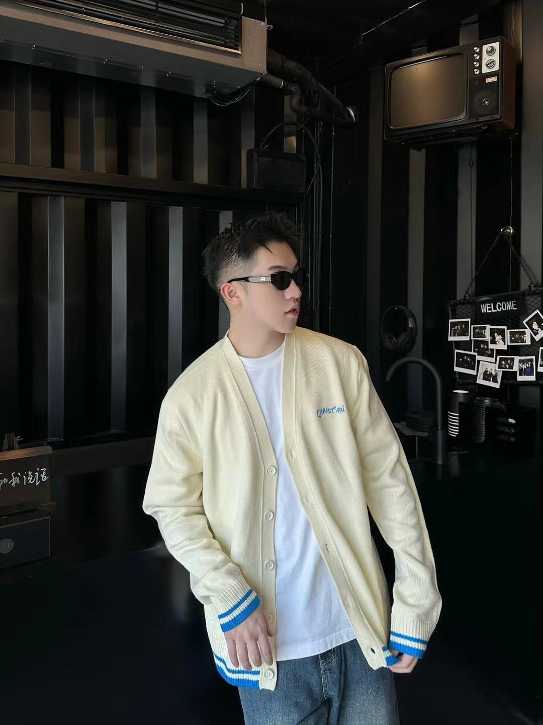 R공장 / 디올 남성 여성 니트 카디건