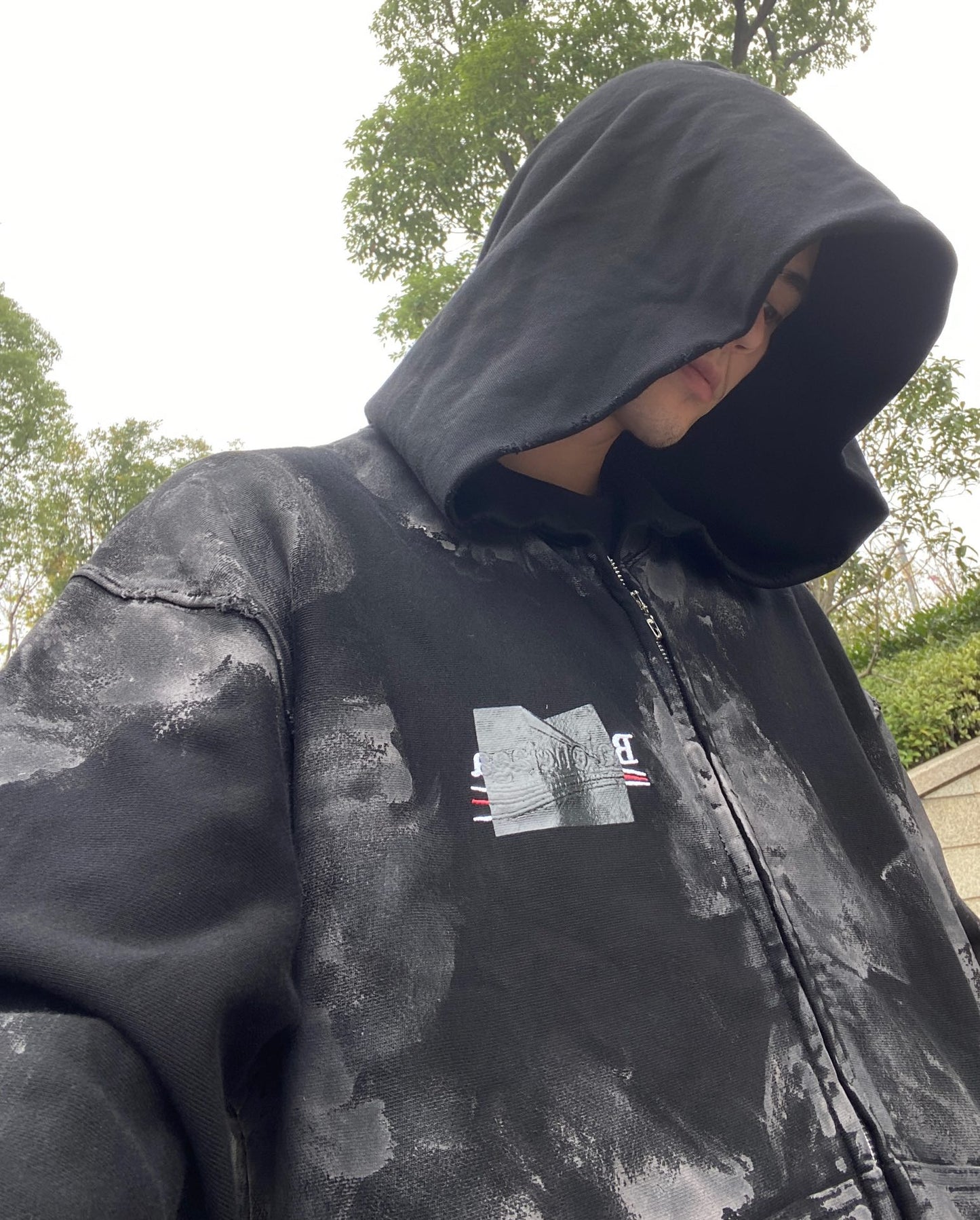 BVG / 발렌시아가 남성 지퍼 맨투맨