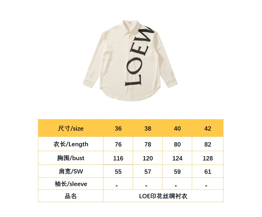 BVG / 로에베 남성 여성 셔츠