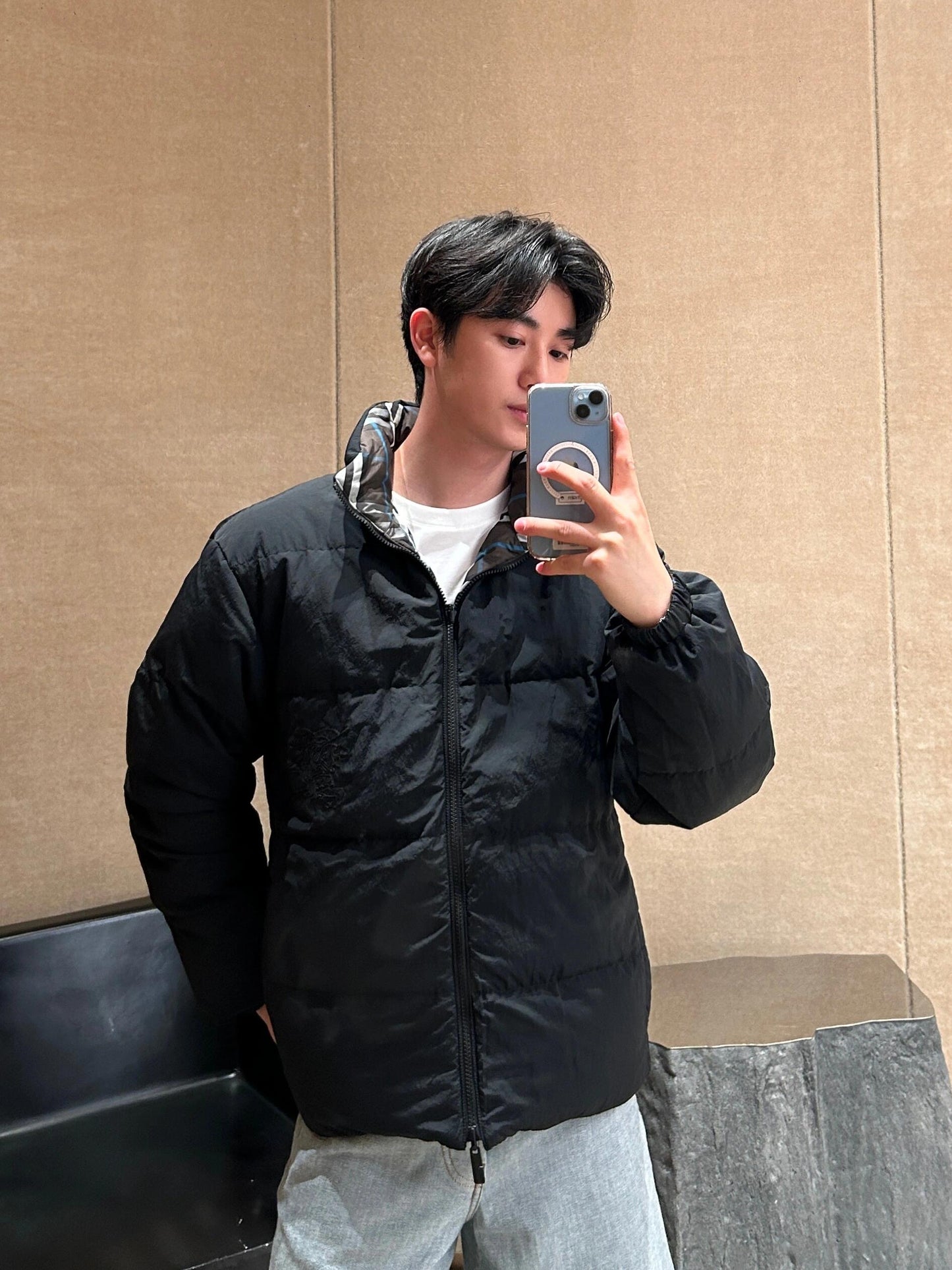 BVG / 버버리 남성 여성 양면 패딩