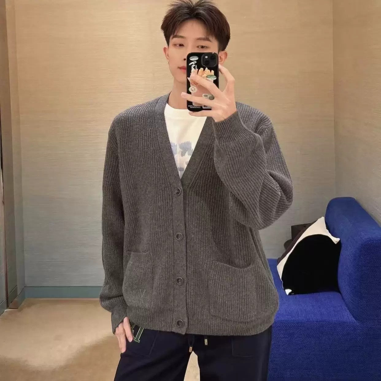 BVG / 루이비통 남성 여성 니트 카디건