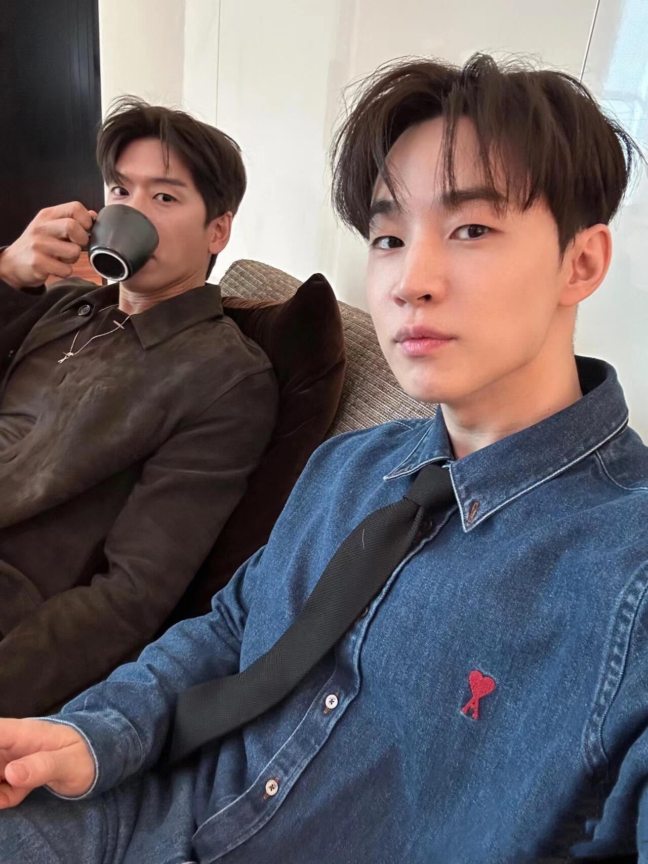 BVG / 아미 남성 여성 데님 셔츠
