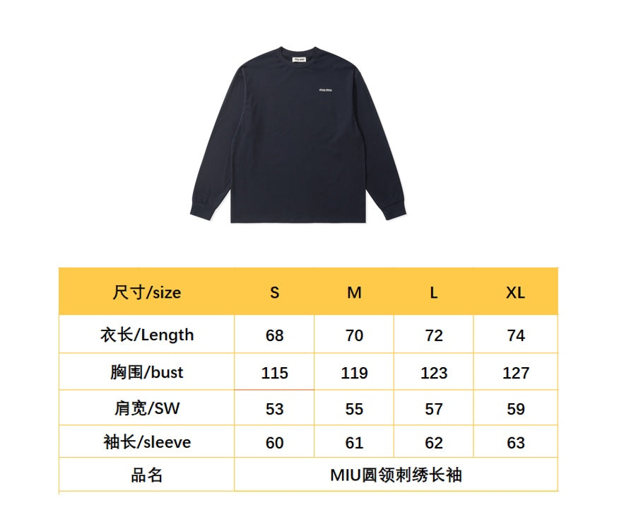 BVG / 미우미우 남성 여성 긴팔