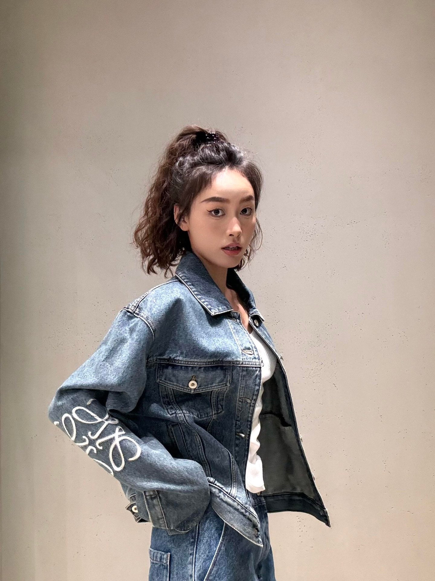 BVG / 로에베 남성 여성 데님 코트