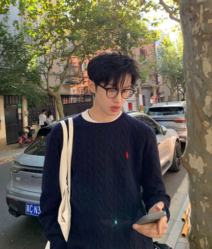 BVG / 폴로 남성 여성 니트 스웨터