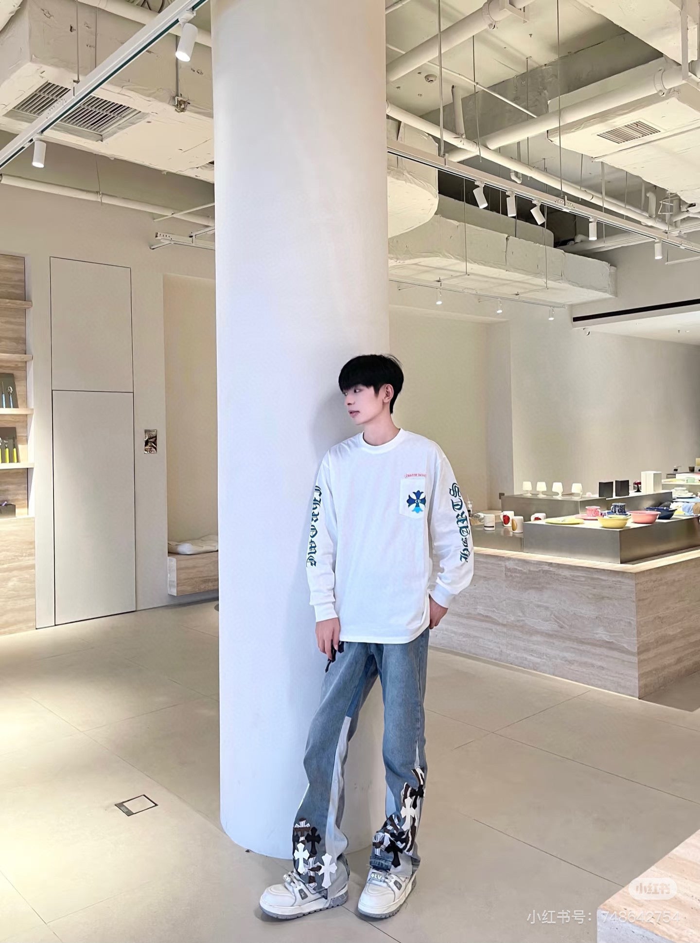 GTR / 크롬하츠 산스크리트 긴팔 티셔츠
