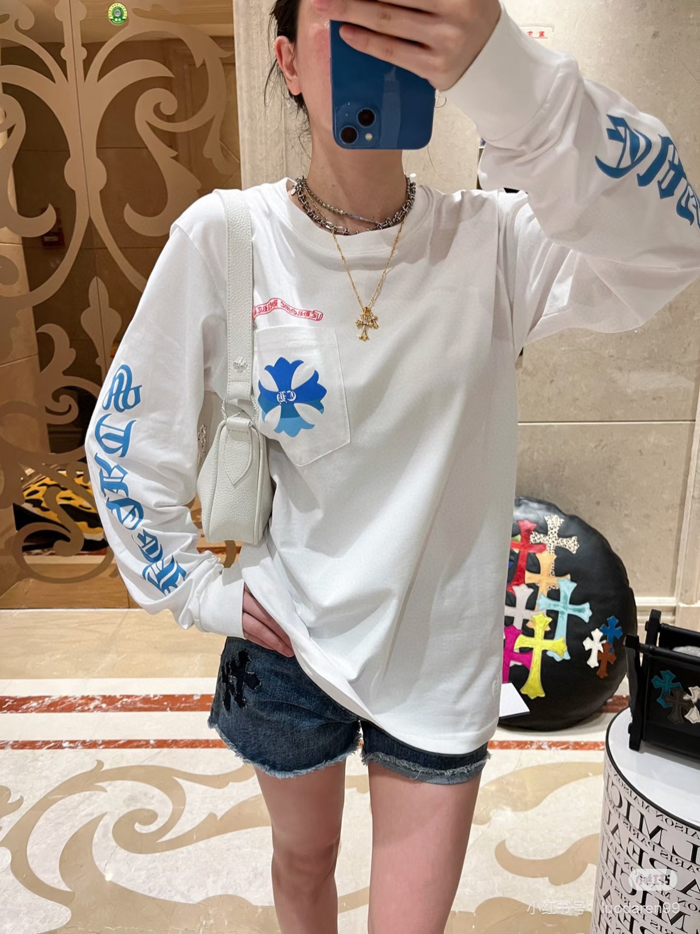 GTR / 크롬하츠 산스크리트 긴팔 티셔츠