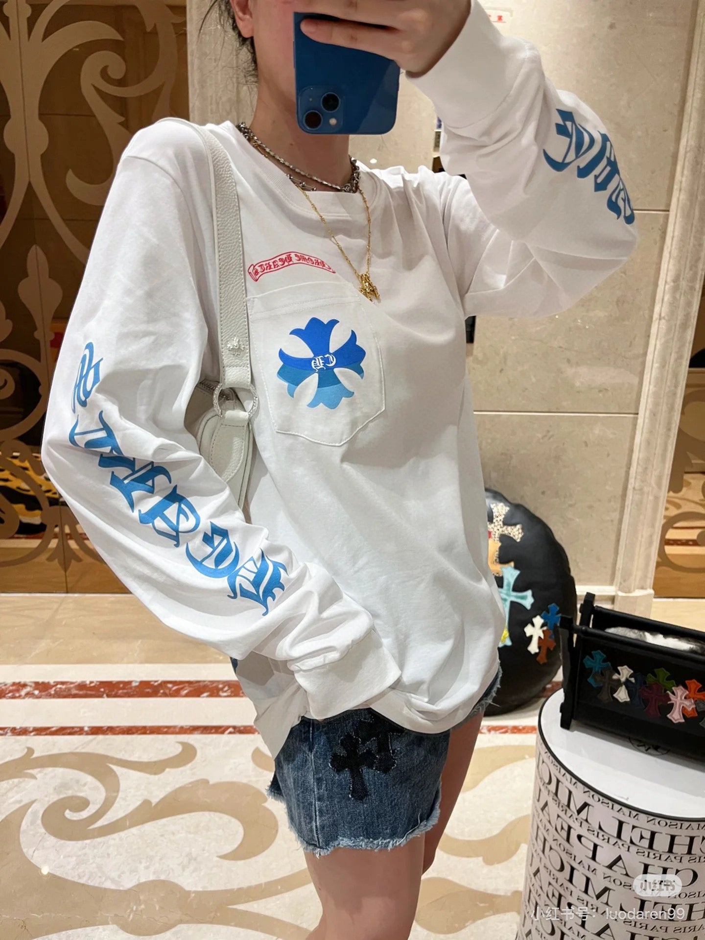 GTR / 크롬하츠 산스크리트 긴팔 티셔츠
