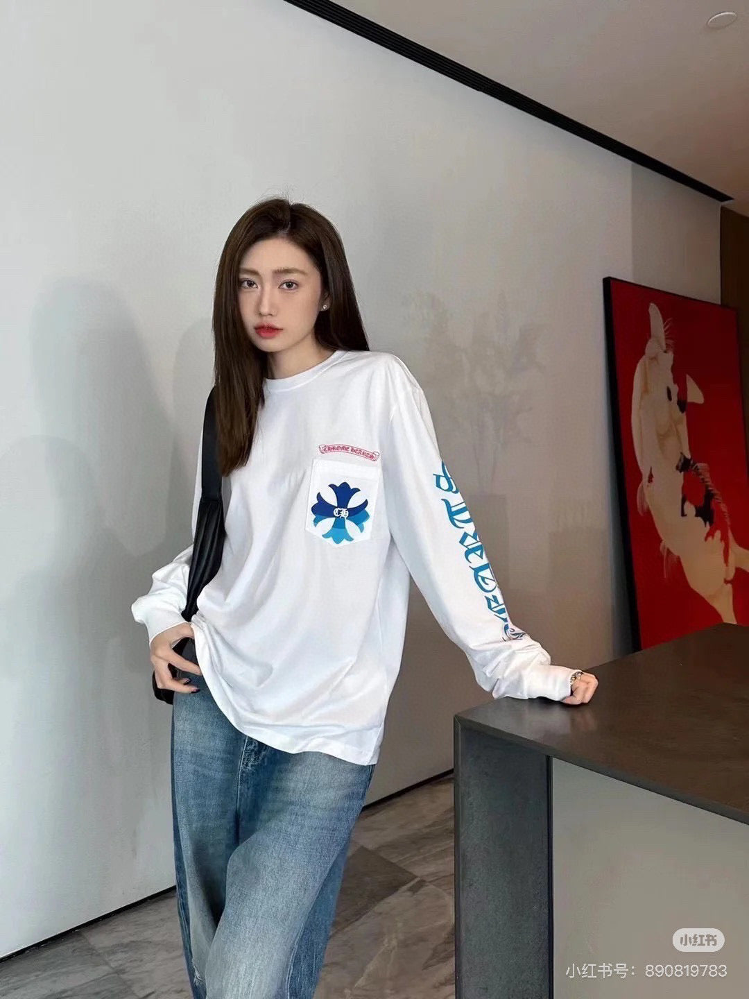 GTR / 크롬하츠 산스크리트 긴팔 티셔츠