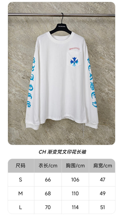 GTR / 크롬하츠 산스크리트 긴팔 티셔츠