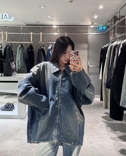 GTR / 발렌시아가 데님 지퍼 자켓