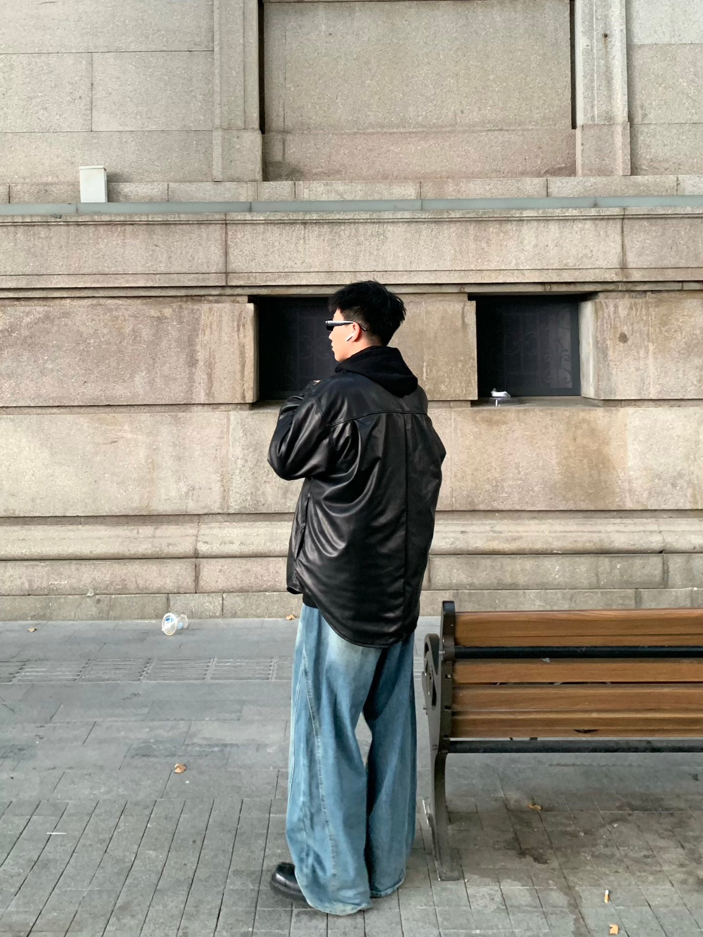 ZZLL / 발렌시아가 가죽 코트