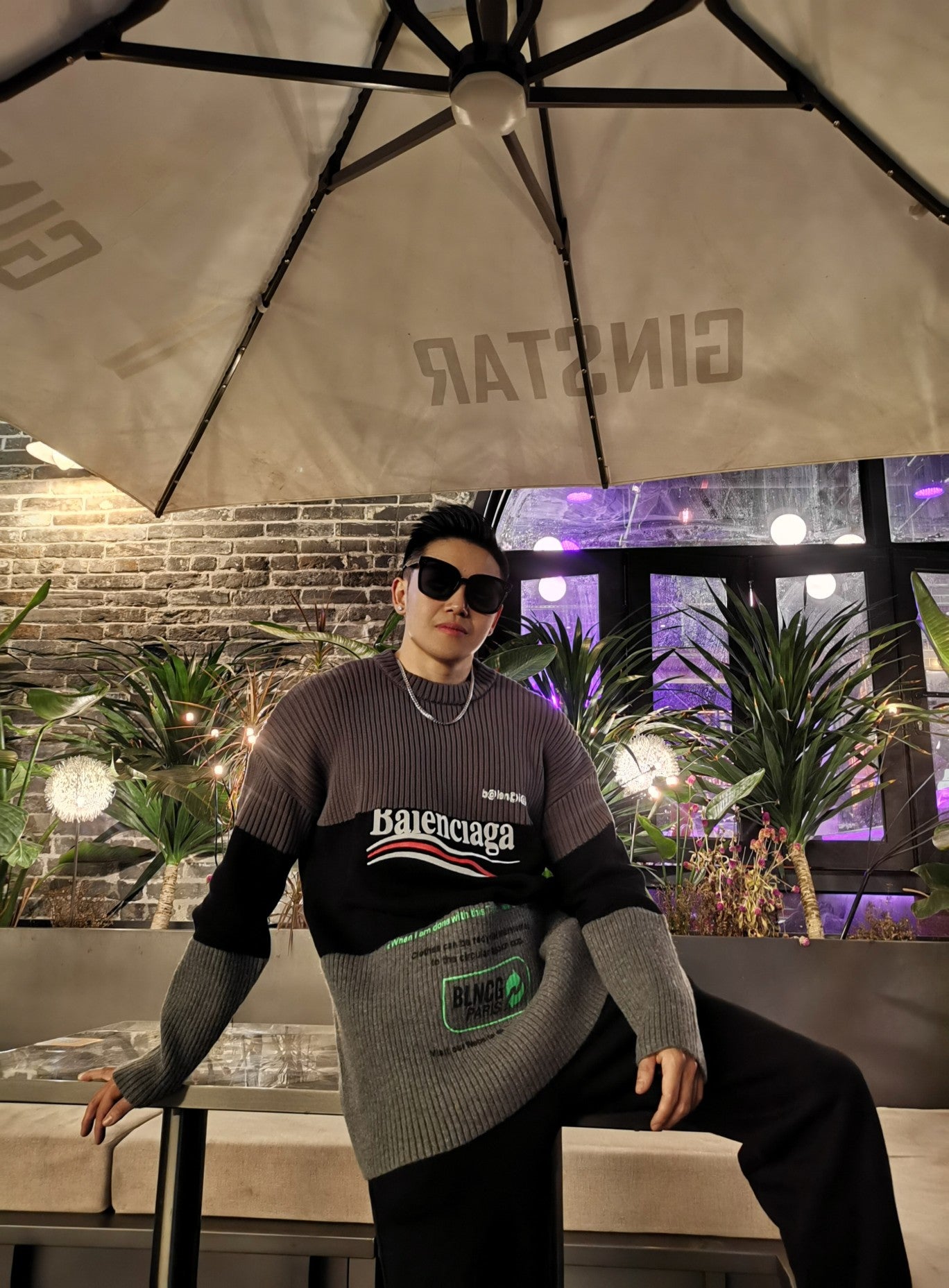 GTR / 발렌시아가 콜라 프린트 니트
