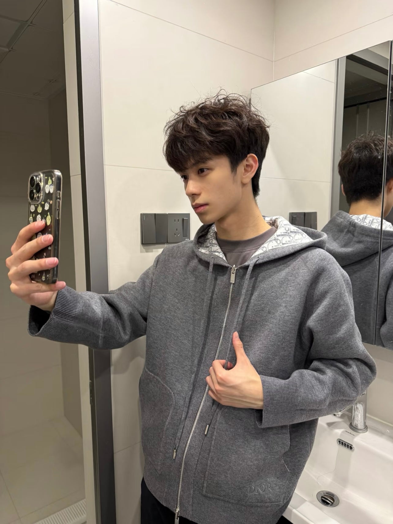 GTR / 디올 양면 니트 코트