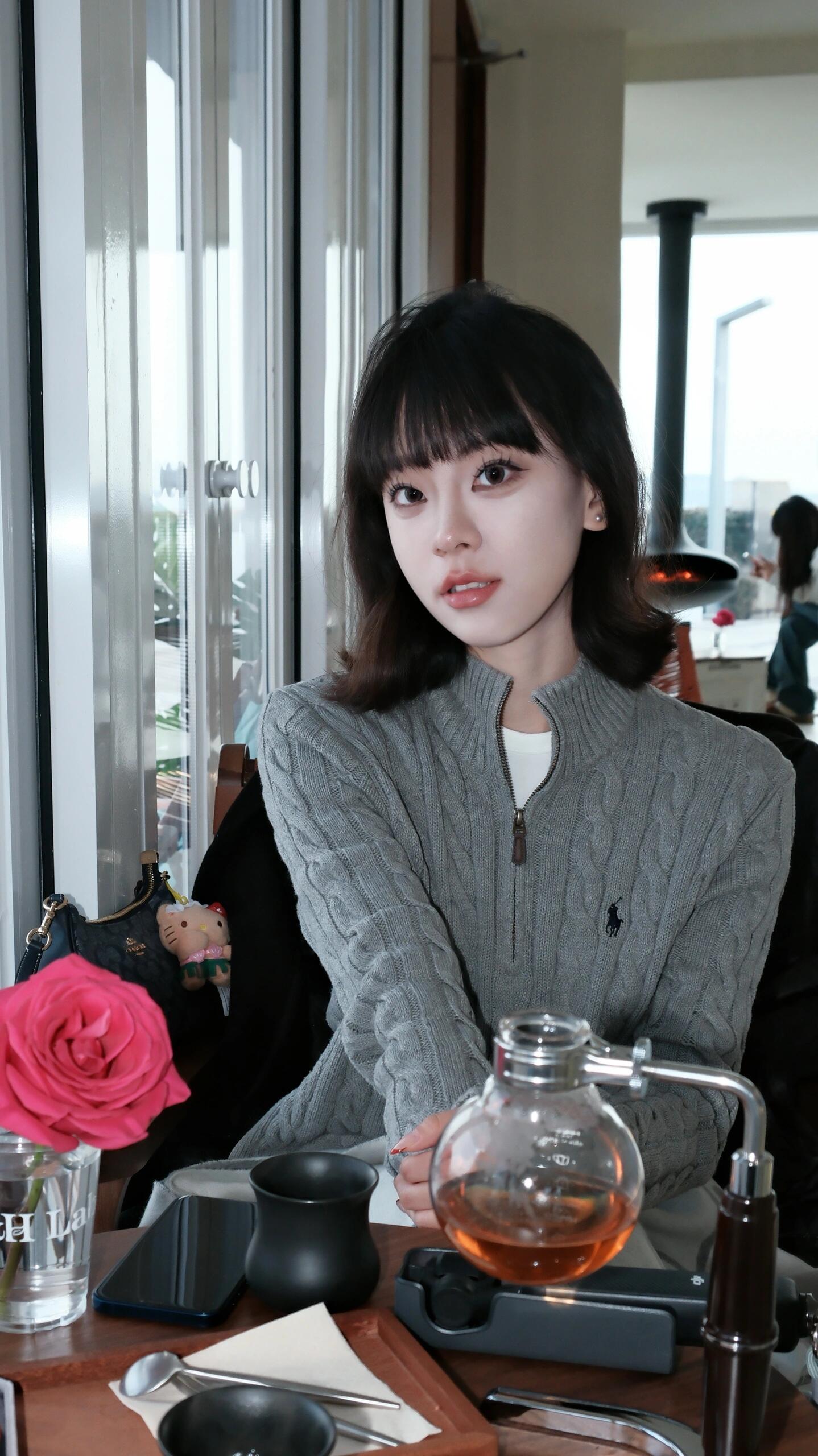 ZZLL / 폴로 집업 니트
