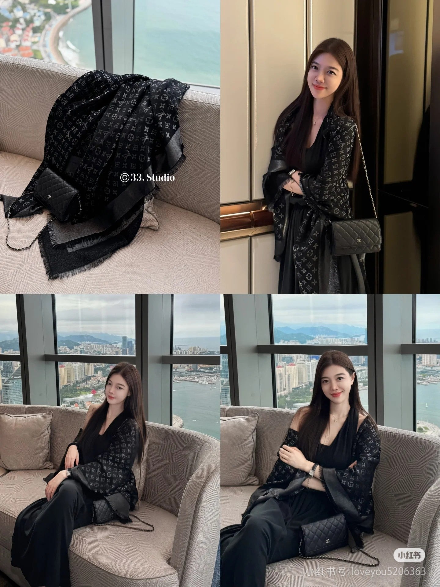 US / 루이비통 네모난 수건