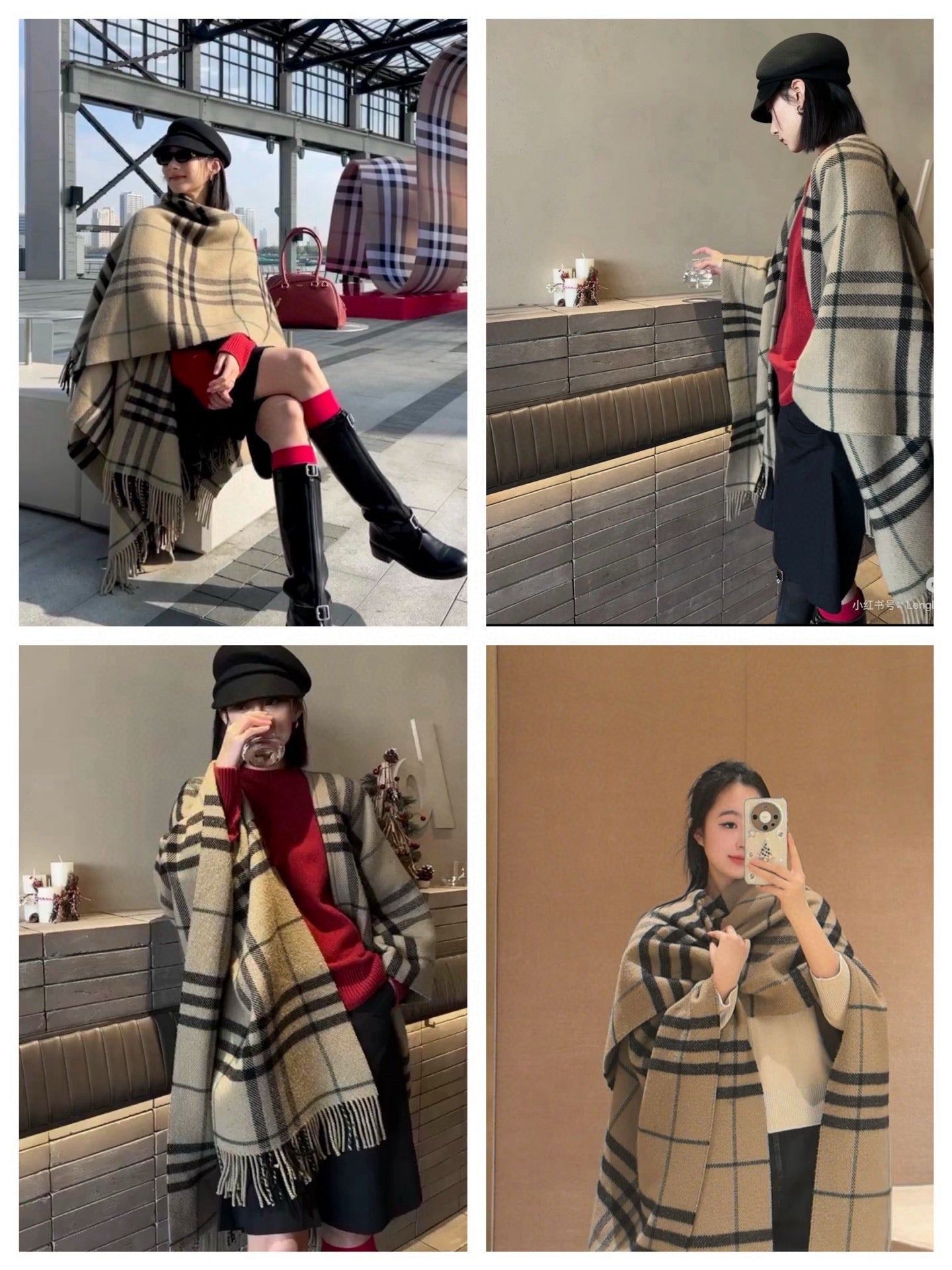 US / 버버리 망토 숄